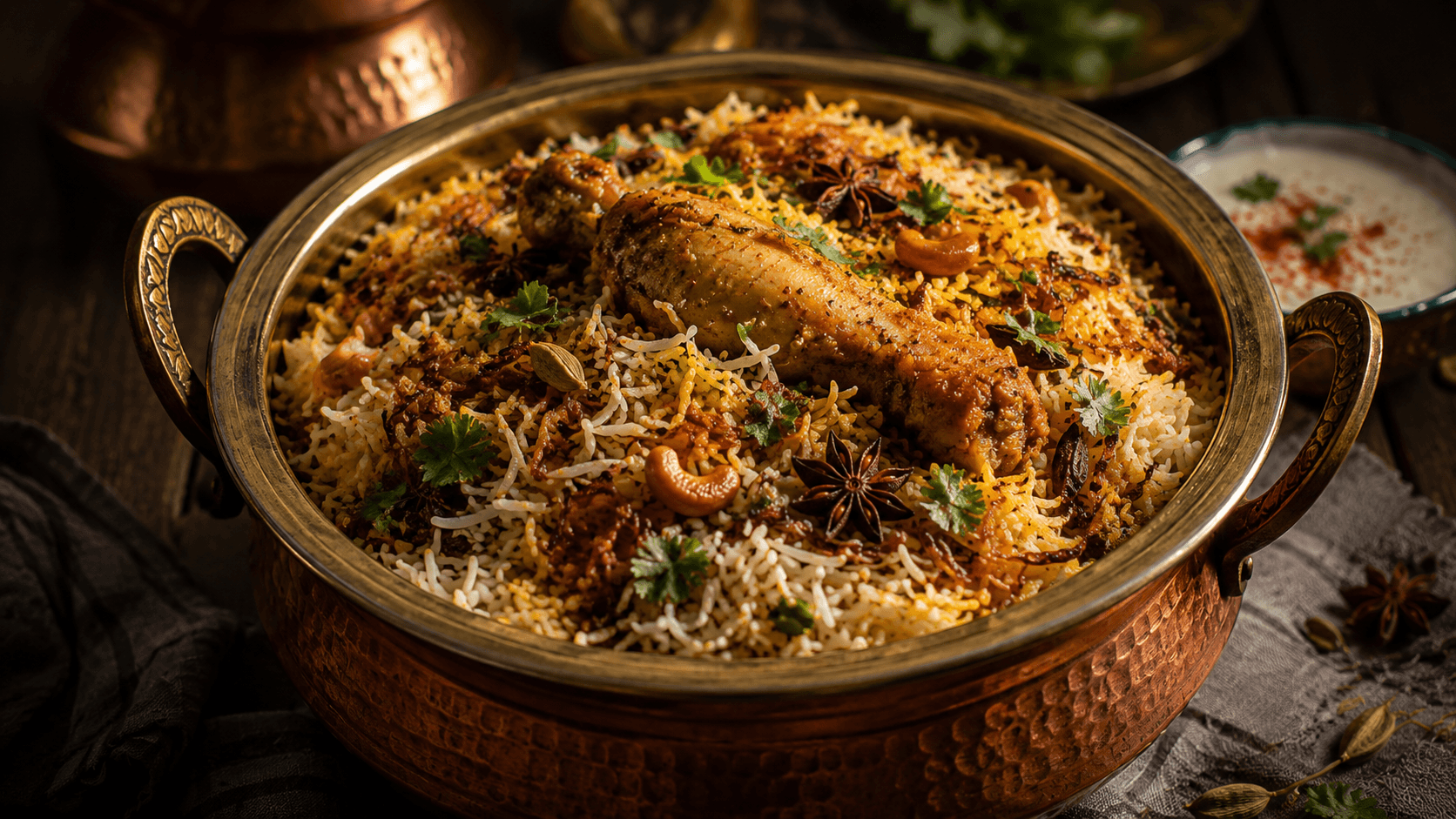 Saffron Infused Royal Awadhi Biryani: The Art of Slow Cooking